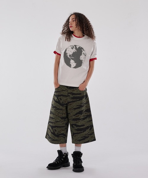 WISH FOR EVER(ウィッシュフォーエバー)の「EARTH DESIGN PRINT T/アースデザインプリントT(Tシャツ/カットソー・メンズ・ネイビー/ブラウン/ホワイト/イエロー・MEDIUM/SMALL/LARGE)」の13枚目の写真