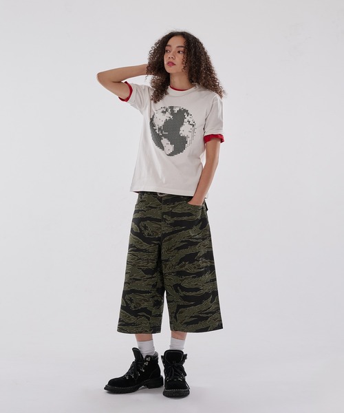 WISH FOR EVER(ウィッシュフォーエバー)の「EARTH DESIGN PRINT T/アースデザインプリントT(Tシャツ/カットソー・メンズ・ネイビー/ブラウン/ホワイト/イエロー・MEDIUM/SMALL/LARGE)」の9枚目の写真