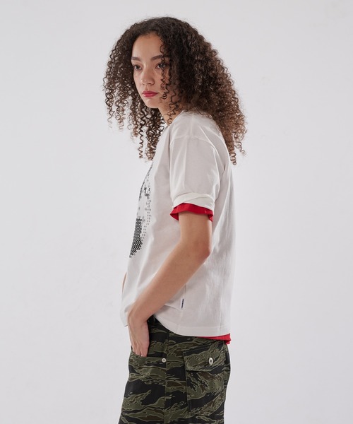 WISH FOR EVER(ウィッシュフォーエバー)の「EARTH DESIGN PRINT T/アースデザインプリントT(Tシャツ/カットソー・メンズ・ネイビー/ブラウン/ホワイト/イエロー・MEDIUM/SMALL/LARGE)」の16枚目の写真