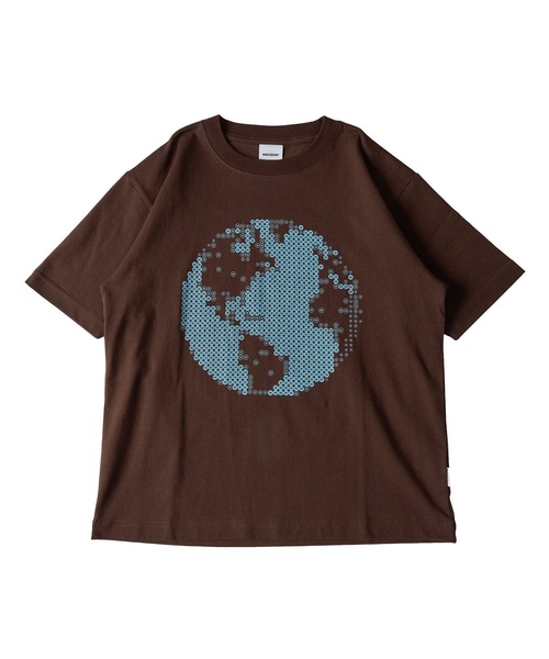 WISH FOR EVER(ウィッシュフォーエバー)の「EARTH DESIGN PRINT T/アースデザインプリントT(Tシャツ/カットソー・メンズ・ネイビー/ブラウン/ホワイト/イエロー・MEDIUM/SMALL/LARGE)」の6枚目の写真