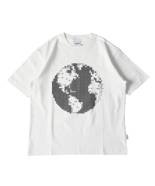 WISH FOR EVER(ウィッシュフォーエバー)の「EARTH DESIGN PRINT T/アースデザインプリントT(Tシャツ/カットソー・メンズ・ネイビー/ブラウン/ホワイト/イエロー・MEDIUM/SMALL/LARGE)」の5枚目の写真