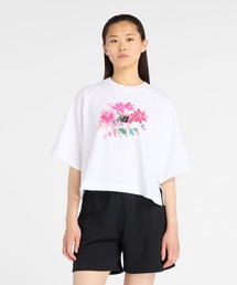 ウォーターカラーピンクボクシーTシャツ