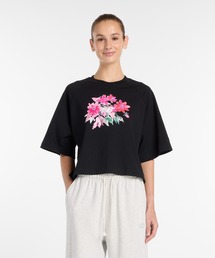 ウォーターカラーピンクボクシーTシャツ