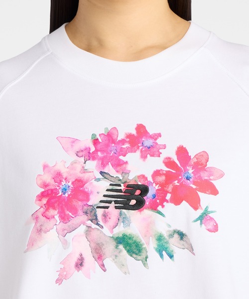 NEW BALANCE(ニューバランス)の「ウォーターカラーピンクボクシーTシャツ(Tシャツ/カットソー・レディース・ブラック/ホワイト・SMALL/MEDIUM/LARGE/X-LARGE)」の5枚目の写真