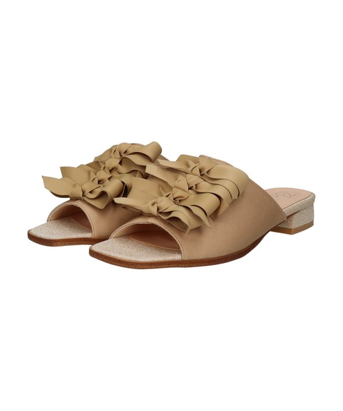 Bridget Birkin（ブリジットバーキン）の「【Bridget Birkin】ラインリボンミュールサンダル(562315)（サンダル・レディース・ブルー系その他/ベージュ系その他/グレー系その他・M/LL/L/S）」の2枚目の写真