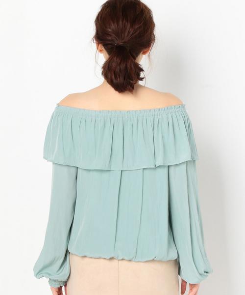 Another Edition（アナザーエディション）の「オフショルダーブラウス/AEMFC  OFF SHOULDER BL（シャツ/ブラウス・レディース・オフホワイト/ライム・FREE）」の5枚目の写真