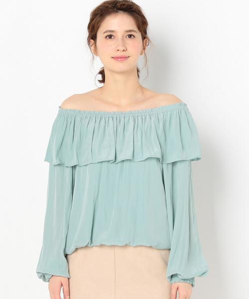 Another Edition（アナザーエディション）の「オフショルダーブラウス/AEMFC  OFF SHOULDER BL（シャツ/ブラウス・レディース・オフホワイト/ライム・FREE）」の6枚目の写真