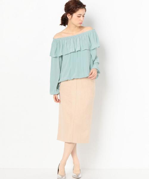 Another Edition（アナザーエディション）の「オフショルダーブラウス/AEMFC  OFF SHOULDER BL（シャツ/ブラウス・レディース・オフホワイト/ライム・FREE）」の14枚目の写真