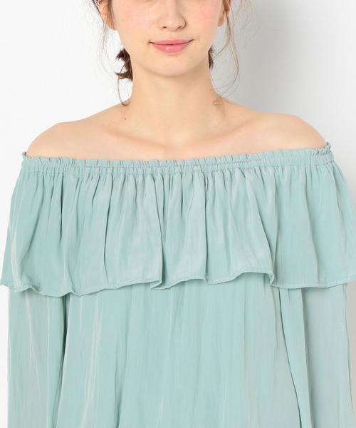 Another Edition（アナザーエディション）の「オフショルダーブラウス/AEMFC  OFF SHOULDER BL（シャツ/ブラウス・レディース・オフホワイト/ライム・FREE）」の8枚目の写真
