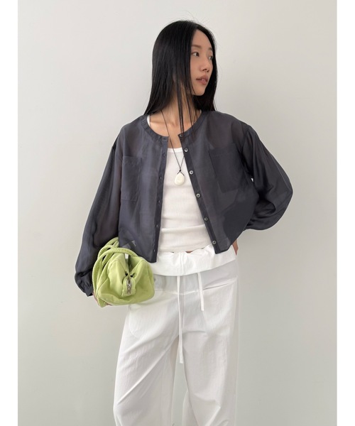 Didot.showroom（ディドット ショールーム）の「スクープバックリブキャミソール（キャミソール・レディース・ネイビー/ベージュ/グレー/アイボリー・FREE）」の21枚目の写真