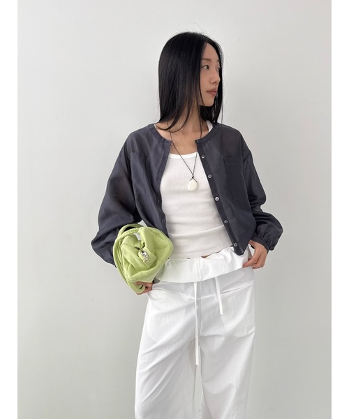 Didot.showroom（ディドット ショールーム）の「スクープバックリブキャミソール（キャミソール・レディース・ネイビー/ベージュ/グレー/アイボリー・FREE）」の22枚目の写真