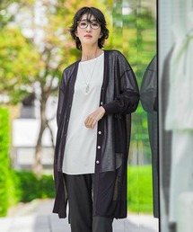シアーシャイニーニットカーデ