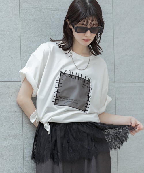LAKOLE(ラコレ)の「【WEB限定】アソートスソレイヤードキャミ / 842248(キャミソール・レディース・ホワイト系/ホワイト系1/ブラック系9・FREE)」の3枚目の写真