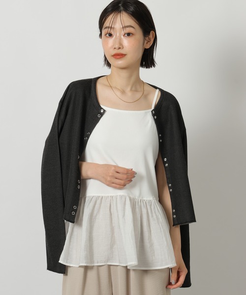 LAKOLE(ラコレ)の「【WEB限定】アソートスソレイヤードキャミ / 842248(キャミソール・レディース・ホワイト系/ホワイト系1/ブラック系9・FREE)」の10枚目の写真