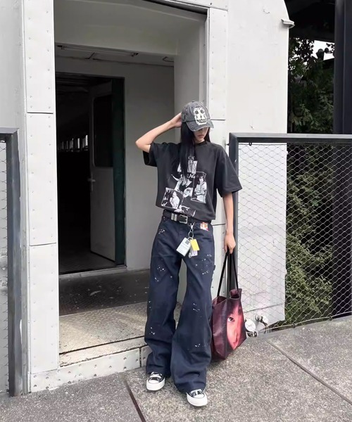 Ressaca(レサーカ)の「ルーズシルエットペイント風ダブルニーパンツ(その他パンツ・メンズ・カーキ/グレー・XL/M)」の7枚目の写真
