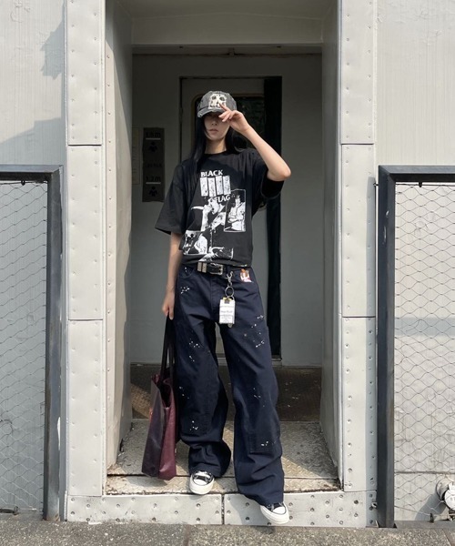 Ressaca(レサーカ)の「ルーズシルエットペイント風ダブルニーパンツ(その他パンツ・メンズ・カーキ/グレー・XL/M)」の6枚目の写真