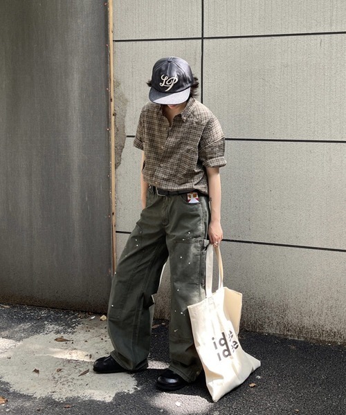 Ressaca(レサーカ)の「ルーズシルエットペイント風ダブルニーパンツ(その他パンツ・メンズ・カーキ/グレー・XL/M)」の4枚目の写真