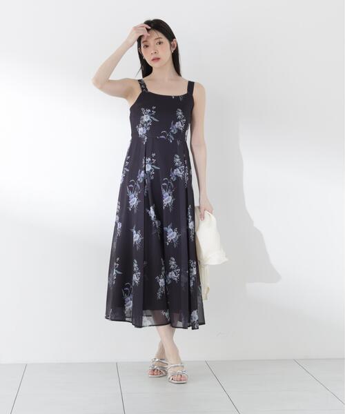 PROPORTION BODY DRESSING（プロポーションボディドレッシング）の「【青島心さん着用】ボタニカル花柄キャミワンピース / 1216240608（ワンピース・レディース・ピンク/ネイビー・SMALL/MEDIUM/P/S）」の5枚目の写真
