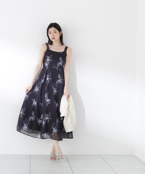 PROPORTION BODY DRESSING（プロポーションボディドレッシング）の「【青島心さん着用】ボタニカル花柄キャミワンピース / 1216240608（ワンピース・レディース・ピンク/ネイビー・SMALL/MEDIUM/P/S）」の7枚目の写真