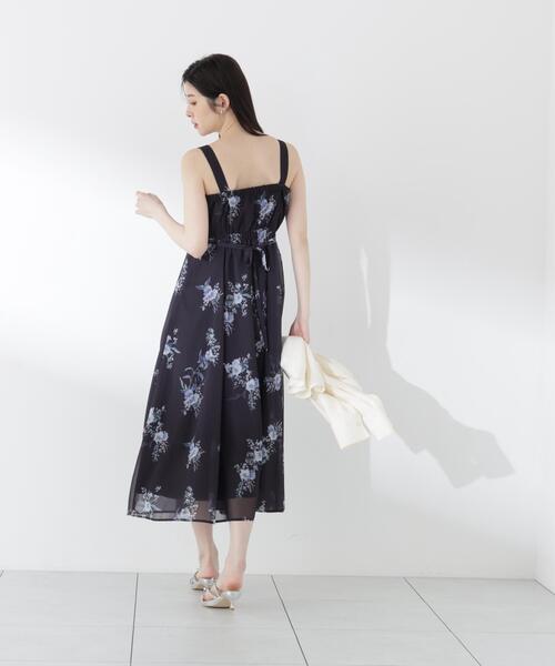 PROPORTION BODY DRESSING（プロポーションボディドレッシング）の「【青島心さん着用】ボタニカル花柄キャミワンピース / 1216240608（ワンピース・レディース・ピンク/ネイビー・SMALL/MEDIUM/P/S）」の8枚目の写真