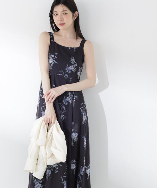 PROPORTION BODY DRESSING（プロポーションボディドレッシング）の「【青島心さん着用】ボタニカル花柄キャミワンピース / 1216240608（ワンピース・レディース・ピンク/ネイビー・SMALL/MEDIUM/P/S）」の9枚目の写真