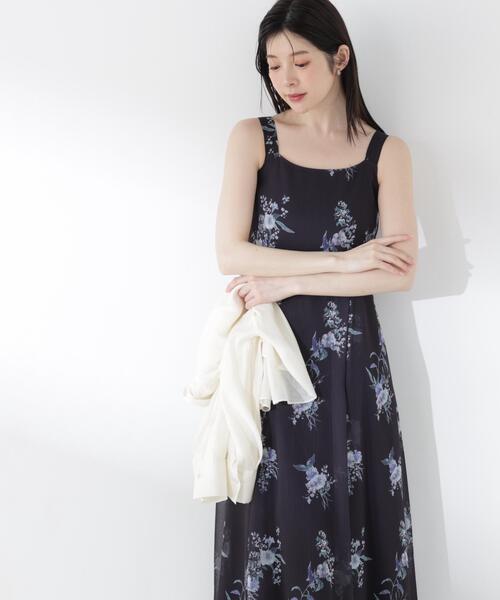 PROPORTION BODY DRESSING（プロポーションボディドレッシング）の「【青島心さん着用】ボタニカル花柄キャミワンピース / 1216240608（ワンピース・レディース・ピンク/ネイビー・SMALL/MEDIUM/P/S）」の11枚目の写真