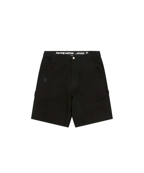 AAPE BY A BATHING APE(エーエイプバイアベイシングエイプ)の「AAPE NOW DENIM WORK SHORTS(デニムパンツ・メンズ・ブラック・MEDIUM/LARGE/SMALL/X-LARGE)」の1枚目の写真