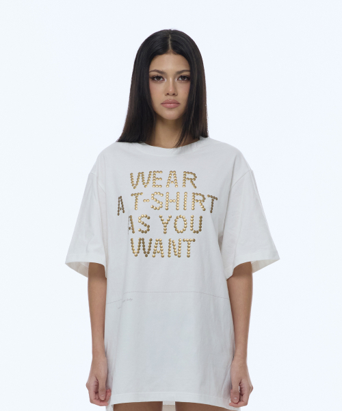 GILAARCHIVE(ギラアーカイブ)の「D.I.Y CUT-OFF OVERSIZE T-SHIRTS_WHITE(Tシャツ/カットソー・レディース・その他・FREE)」の1枚目の写真