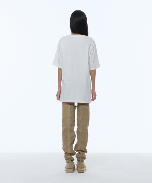 GILAARCHIVE(ギラアーカイブ)の「D.I.Y CUT-OFF OVERSIZE T-SHIRTS_WHITE(Tシャツ/カットソー・レディース・その他・FREE)」の4枚目の写真
