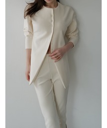 celon（セロン）の「flare line button jacket（ノーカラージャケット）」