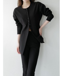 celon（セロン）の「flare line button jacket（ノーカラージャケット）」