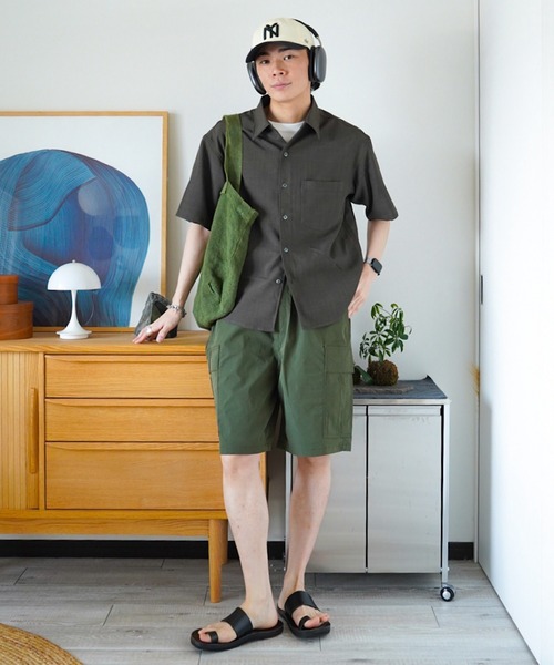 ZOZOMARKET by idaka(ゾゾマーケットバイイダカ)の「【インフルエンサー idakaセレクト】ワッシャーワイドカーゴショーツ(その他パンツ・メンズ・ブラック/カーキ・M/L/XL)」の10枚目の写真