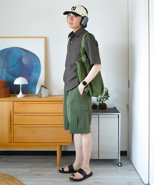 ZOZOMARKET by idaka(ゾゾマーケットバイイダカ)の「【インフルエンサー idakaセレクト】ワッシャーワイドカーゴショーツ(その他パンツ・メンズ・ブラック/カーキ・M/L/XL)」の12枚目の写真
