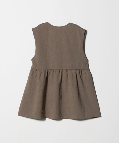 A DAY IN THE LIFE UNITED ARROWS(アデイインザライフユナイテッドアローズ)の「リネンライク ペプラム ジップベスト ‐マシンウォッシャブル‐<A DAY IN THE LIFE>(ベスト・レディース・モカ/ベージュ/ブラック・FREE)」の12枚目の写真