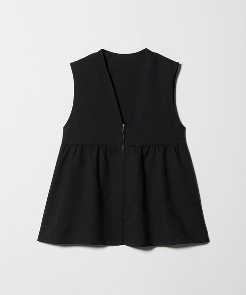 A DAY IN THE LIFE UNITED ARROWS(アデイインザライフユナイテッドアローズ)の「リネンライク ペプラム ジップベスト ‐マシンウォッシャブル‐<A DAY IN THE LIFE>(ベスト・レディース・モカ/ベージュ/ブラック・FREE)」の19枚目の写真