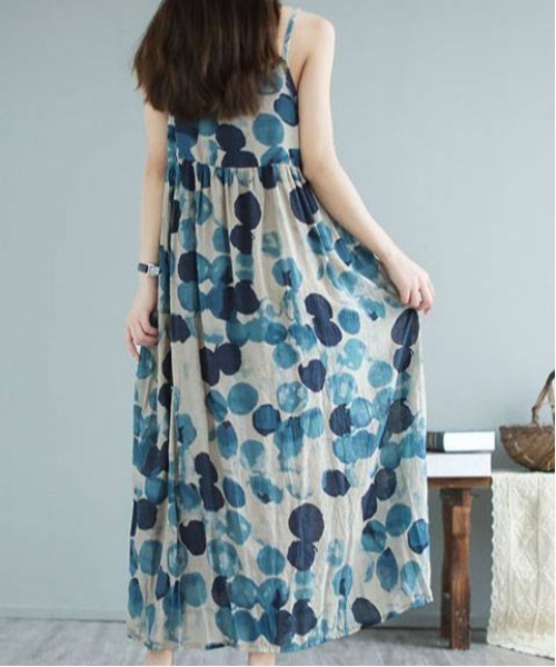 &soiree(アンドソワレ)の「水玉オーバーサイズキャミワンピース(ワンピース・レディース・グリーン/ブルー・MEDIUM/LARGE/X-LARGE)」の4枚目の写真
