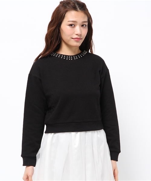 Every very nice claup（エブリィベリーナイスクラップ）の「裏毛ＰＯ（Tシャツ/カットソー・レディース・アイボリー/サックスブルー/ブラック・FREE）」の4枚目の写真
