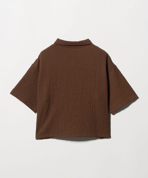 A DAY IN THE LIFE UNITED ARROWS(アデイインザライフユナイテッドアローズ)の「シャーリング ハーフスリーブシャツ 5分袖<A DAY IN THE LIFE>(シャツ/ブラウス・レディース・ブラック/オフホワイト/ダークブラウン・FREE)」の10枚目の写真