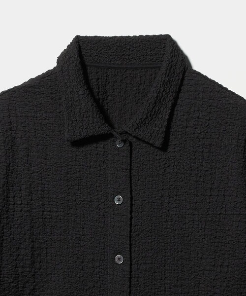 A DAY IN THE LIFE UNITED ARROWS(アデイインザライフユナイテッドアローズ)の「シャーリング ハーフスリーブシャツ 5分袖<A DAY IN THE LIFE>(シャツ/ブラウス・レディース・ブラック/オフホワイト/ダークブラウン・FREE)」の17枚目の写真