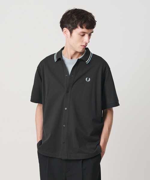 FRED PERRY（フレッドペリー）の「【別注】＜FRED PERRY＞ツインティップ ボタンスルー シャツ（シャツ/ブラウス・メンズ・ブラック/ダークグレー・M/L/XL）」の20枚目の写真