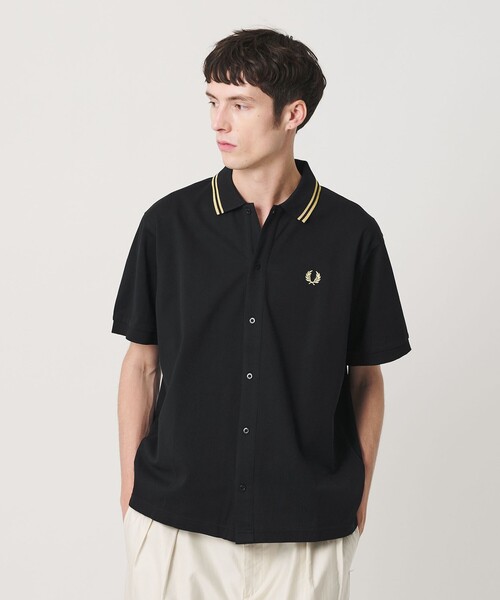 FRED PERRY（フレッドペリー）の「【別注】＜FRED PERRY＞ツインティップ ボタンスルー シャツ（シャツ/ブラウス・メンズ・ブラック/ダークグレー・M/L/XL）」の19枚目の写真