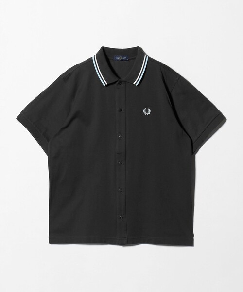 FRED PERRY（フレッドペリー）の「【別注】＜FRED PERRY＞ツインティップ ボタンスルー シャツ（シャツ/ブラウス・メンズ・ブラック/ダークグレー・M/L/XL）」の14枚目の写真