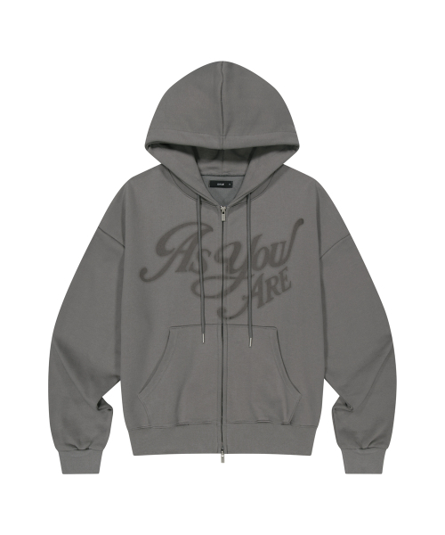 as you are(アズユーアー)の「AYA ビッグロゴフードジップアップダークグレー(パーカー・レディース・その他・SMALL/MEDIUM)」の5枚目の写真