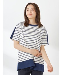 【接触冷感】ボーダーロングTシャツ