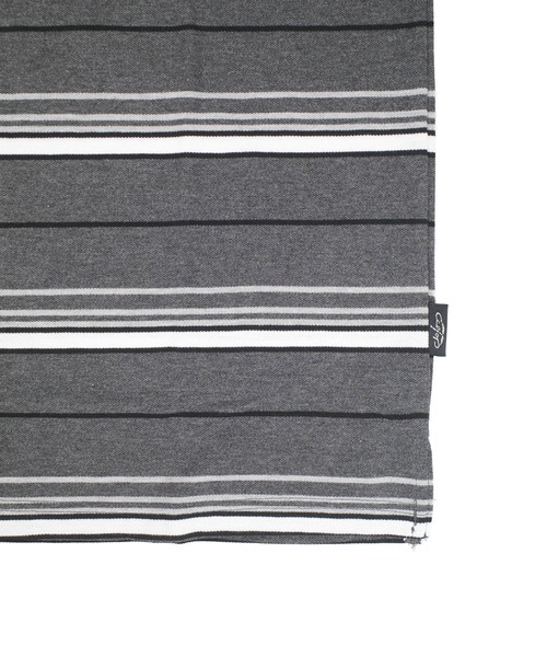 Cal Top（キャルトップ）の「【T19】【Cal Top/キャルトップ】STRIPE POLO SHIRTS（ポロシャツ・メンズ・ブラック/チャコールグレー・SMALL/MEDIUM）」の15枚目の写真