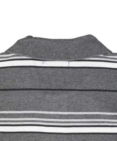 Cal Top（キャルトップ）の「【T19】【Cal Top/キャルトップ】STRIPE POLO SHIRTS（ポロシャツ・メンズ・ブラック/チャコールグレー・SMALL/MEDIUM）」の18枚目の写真