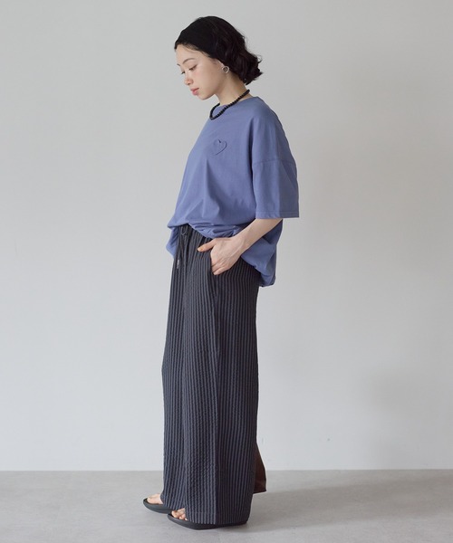 HEART MARKET(ハートマーケット)の「【DRY&EASYCARE】 ストライプイージーワイドパンツ(その他パンツ・レディース・ブラック系/ネイビー系/ナチュラル・MEDIUM/LARGE)」の20枚目の写真