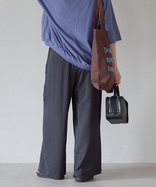 HEART MARKET(ハートマーケット)の「【DRY&EASYCARE】 ストライプイージーワイドパンツ(その他パンツ・レディース・ブラック系/ネイビー系/ナチュラル・MEDIUM/LARGE)」の18枚目の写真