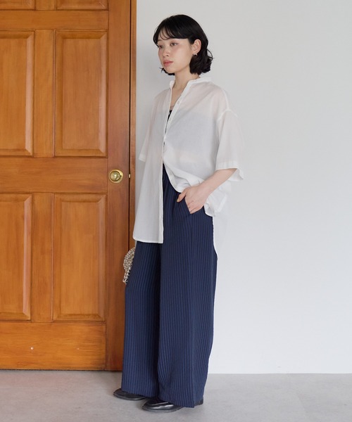 HEART MARKET(ハートマーケット)の「【DRY&EASYCARE】 ストライプイージーワイドパンツ(その他パンツ・レディース・ブラック系/ネイビー系/ナチュラル・MEDIUM/LARGE)」の6枚目の写真