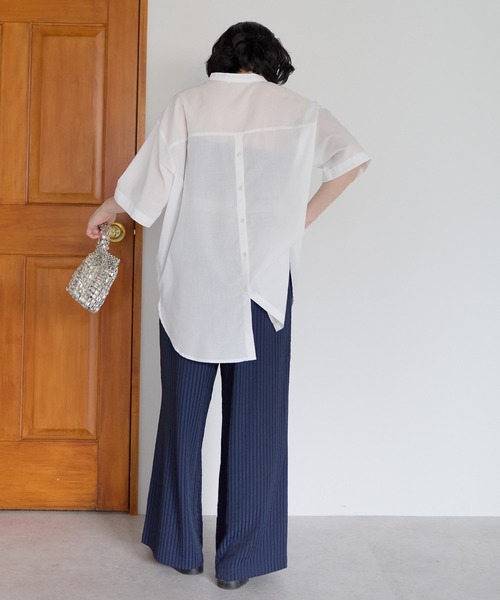 HEART MARKET(ハートマーケット)の「【DRY&EASYCARE】 ストライプイージーワイドパンツ(その他パンツ・レディース・ブラック系/ネイビー系/ナチュラル・MEDIUM/LARGE)」の7枚目の写真